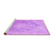 Sideview of Machine Washable Persian Purple Traditional Area Rugs, wshtr3588pur