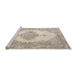 Sideview of Machine Washable Traditional Camel Brown Rug, wshtr3589