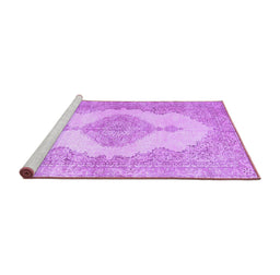 Sideview of Machine Washable Persian Purple Traditional Area Rugs, wshtr3589pur
