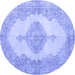 Round Persian Blue Traditional Rug, tr3589blu