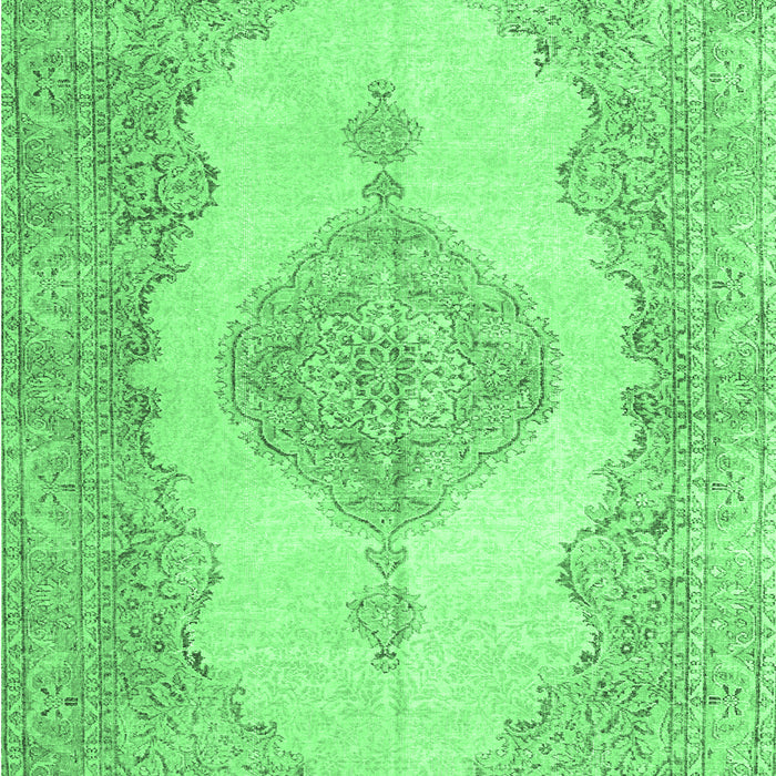 Machine Washable Persian Emerald Green Traditional Area Rugs, wshtr3589emgrn