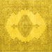 Square Persian Yellow Traditional Rug, tr3589yw