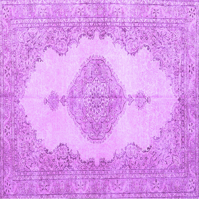 Square Persian Purple Traditional Rug, tr3589pur