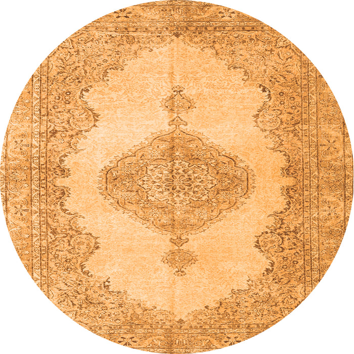 Square Persian Orange Traditional Rug, tr3589org