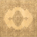 Square Persian Brown Traditional Rug, tr3589brn