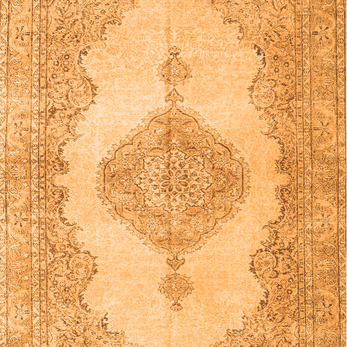 Serging Thickness of Machine Washable Persian Orange Traditional Area Rugs, wshtr3589org