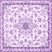 Square Medallion Purple Traditional Rug, tr358pur