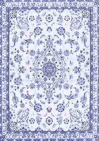 Medallion Blue Traditional Rug, tr358blu