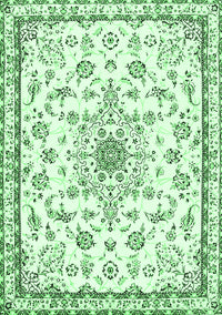 Medallion Emerald Green Traditional Rug, tr358emgrn