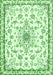 Serging Thickness of Machine Washable Medallion Green Traditional Area Rugs, wshtr358grn