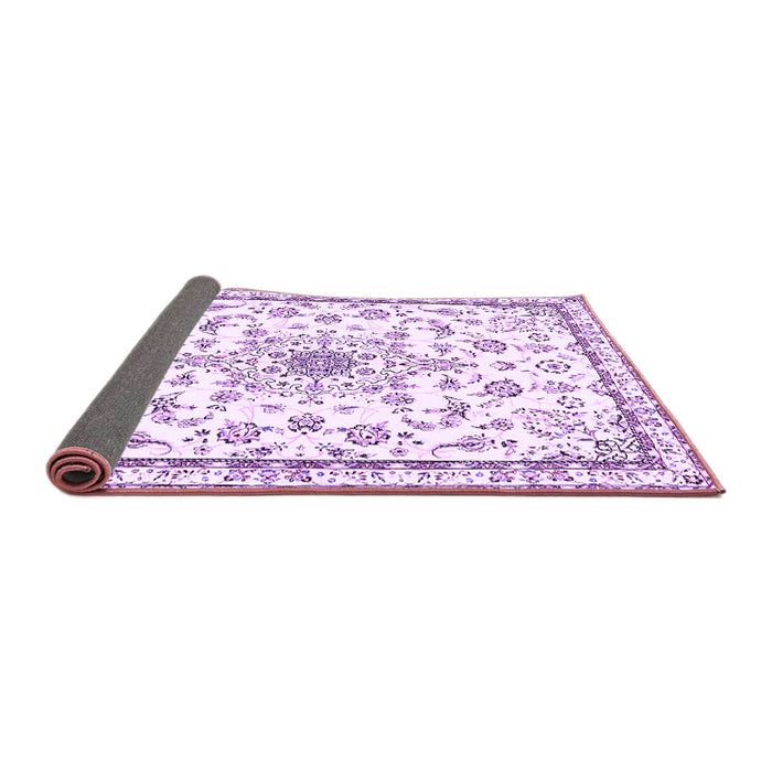 Sideview of Medallion Purple Traditional Rug, tr358pur