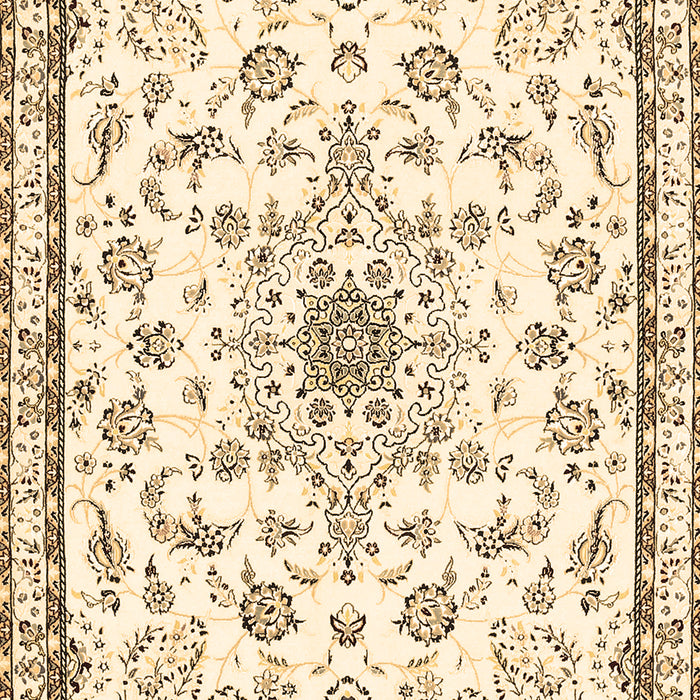 Machine Washable Medallion Brown Traditional Rug, wshtr358brn