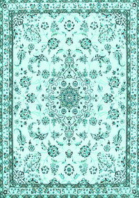 Medallion Turquoise Traditional Rug, tr358turq