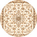 Square Medallion Orange Traditional Rug, tr358org