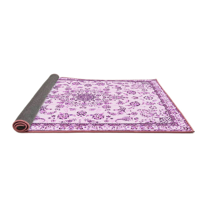 Sideview of Medallion Pink Traditional Rug, tr358pnk