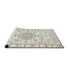 Sideview of Machine Washable Traditional Blanched Almond Beige Rug, wshtr359