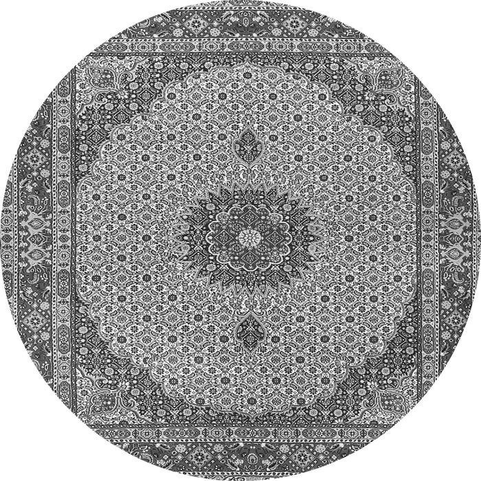 Square Medallion Gray Traditional Rug, tr3590gry