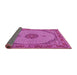 Sideview of Medallion Pink Traditional Rug, tr3590pnk