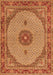 Serging Thickness of Machine Washable Medallion Orange Traditional Area Rugs, wshtr3590org