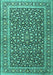 Persian Turquoise Traditional Rug, tr3591turq