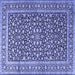 Square Persian Blue Traditional Rug, tr3591blu