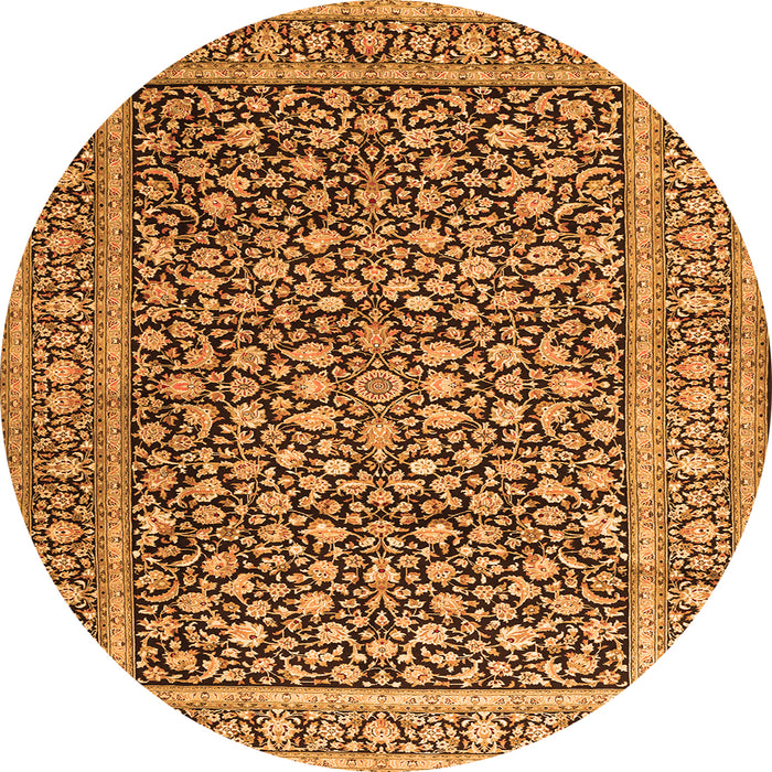 Square Persian Orange Traditional Rug, tr3591org