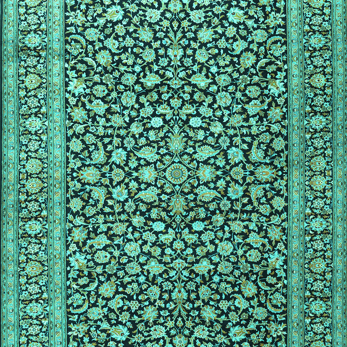 Machine Washable Persian Turquoise Traditional Area Rugs, wshtr3591turq