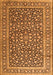 Serging Thickness of Machine Washable Persian Orange Traditional Area Rugs, wshtr3591org