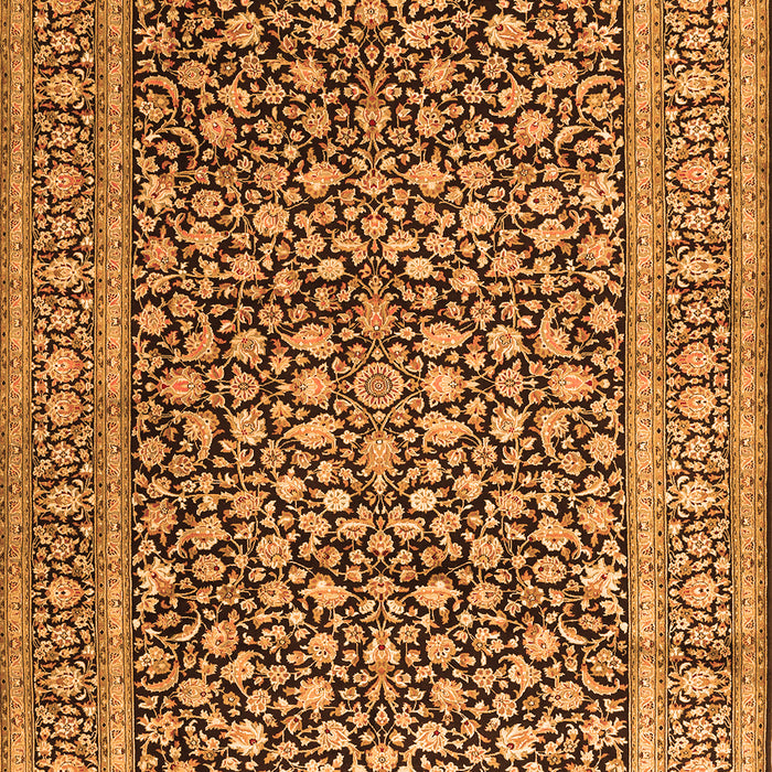 Serging Thickness of Machine Washable Persian Orange Traditional Area Rugs, wshtr3591org