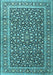 Machine Washable Persian Light Blue Traditional Rug, wshtr3591lblu