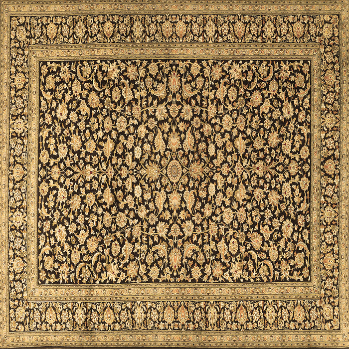 Square Persian Brown Traditional Rug, tr3591brn