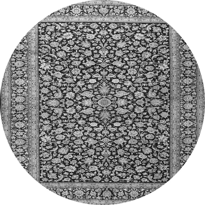 Machine Washable Persian Gray Traditional Rug, wshtr3591gry