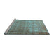 Sideview of Machine Washable Persian Light Blue Traditional Rug, wshtr3592lblu