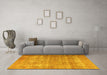 Machine Washable Persian Yellow Traditional Rug in a Living Room, wshtr3592yw