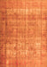 Serging Thickness of Machine Washable Persian Orange Traditional Area Rugs, wshtr3592org