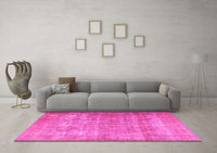 Machine Washable Persian Pink Traditional Rug, wshtr3592pnk