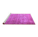 Sideview of Machine Washable Persian Purple Traditional Area Rugs, wshtr3592pur