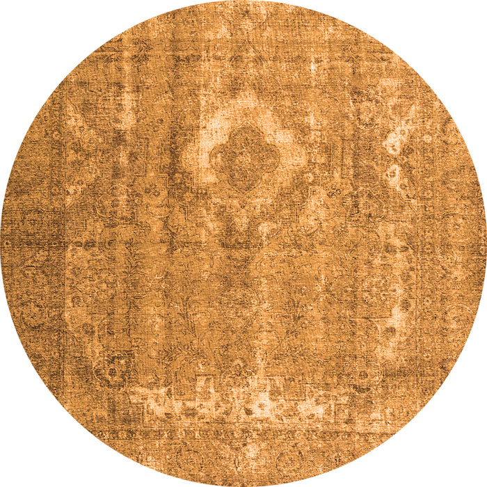 Machine Washable Persian Orange Traditional Area Rugs, wshtr3593org