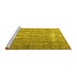 Sideview of Machine Washable Persian Yellow Traditional Rug, wshtr3593yw