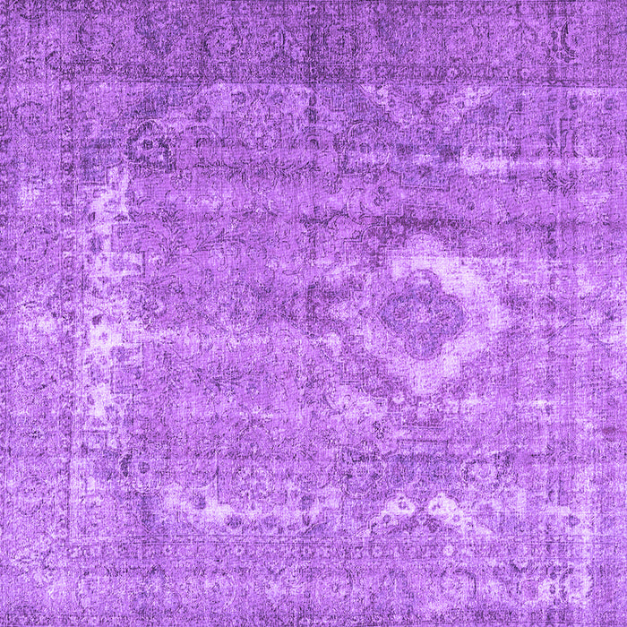 Square Machine Washable Persian Purple Traditional Area Rugs, wshtr3593pur
