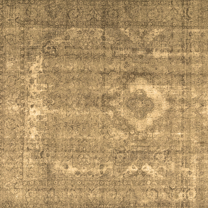 Square Machine Washable Persian Brown Traditional Rug, wshtr3593brn