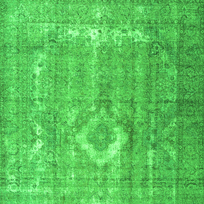 Serging Thickness of Persian Green Traditional Rug, tr3593grn
