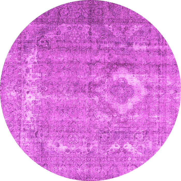 Round Persian Pink Traditional Rug, tr3593pnk