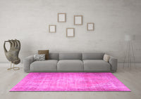 Machine Washable Persian Pink Traditional Rug, wshtr3594pnk