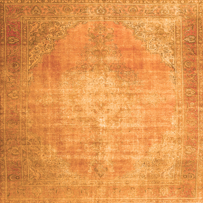 Serging Thickness of Persian Orange Traditional Rug, tr3594org