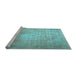 Sideview of Machine Washable Persian Light Blue Traditional Rug, wshtr3594lblu