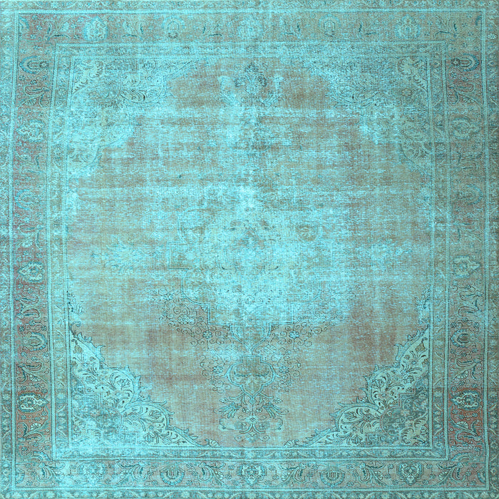 Square Persian Light Blue Traditional Rug, tr3594lblu