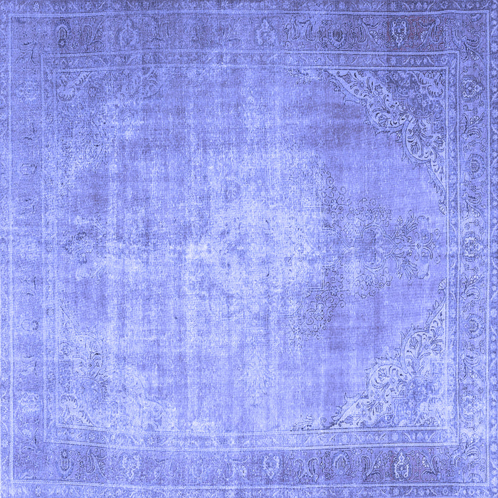 Square Persian Blue Traditional Rug, tr3594blu