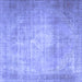 Square Persian Blue Traditional Rug, tr3594blu