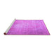 Sideview of Machine Washable Persian Purple Traditional Area Rugs, wshtr3594pur